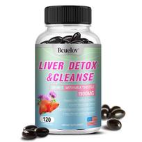 Bcuelov Liver Detox & Cleanse Supplement, 28 in 1, Milk Thistle, Artichoke, Dandelion Root & ACV, 120 Caps 120 Capsules
