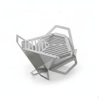 Nerūdijančio plieno briketų kepsninė Sulankstomas dizainas Mini Lauko Lengvai surenkama 22.5*13cm gray