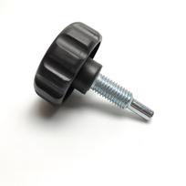 Stacionaraus dviračio sėdynės pagalvėlės reguliavimo rankenėlė - M12 fiksavimo varžtas sporto įrangai M12*25 Gear Head Knob with Rod (1 piece) juoda