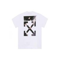 OFF-WHITE Oversized kirpimo Caravaggio strėlių marškinėliai Balti/Daugiaspalviai Vyriški Gatvės stiliaus OMAA038S201850040188 XL black