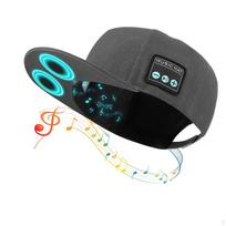 Hat with Speaker Sun Protection Audio Low Latency Smart Speakerphone Cap black