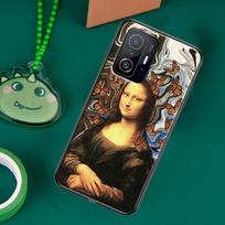 Mona Lisa Case For POCO F5 X5 X3 Pro X4 F4 GT F3 M5s C40 Cover For Xiaomi 13 12 Lite 11T 12T Pro 12X Mi 12 Pro black