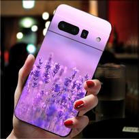 Levandų purpurinių gėlių telefono dėklas, skirtas „Google Pixel 8 7 Pro 7A 7 6A 6 Pro Pixel 8A 4A 3A 4 XL Pixel 5 6 4 3 3A XL“ Google Pixel 7 Pro white