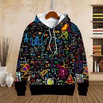 New Science Formula Math 3D Print Hoodies Men Long Sleeves Tops Students Pullover Cartoon Hoodie Streetwear Autumn Sweatshirts 6XL blue