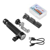 Rechargeable Raft Fishing Light Night Fishing Rod Light Brightness Adjustable Rod Tip Fishing Light Fishing Accessories skaidri juoda spalva