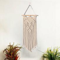 Makramė Sienos Pakabukas Rankomis Austas Bohemiškas Medvilninis Virvės Gobelenas Namų Dekoras Boho Bohemiškas Austas Gobelenas Sienos Menas Makramė Dekoras beige