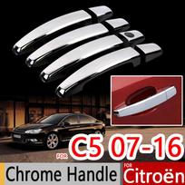 For Citroen C5 2007-2016 Chrome Handle Covers Trim Set of 4Pcs Wagon Car Accessories Stickers Car Styling 2009 2010 2011 2013 white