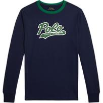 Polo Ralph Lauren Color Block Crew Neck Logo Long Sleeve T-Shirt Kids tops 323979464-002 XL gray