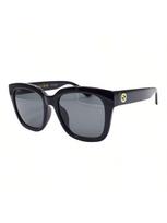 Gucci Women's GG1338SK-001 Oversized Square Black Sunglasses with Grey Lenses juoda