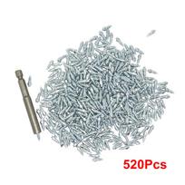 520Pcs Car Tires Studs Screw Snow Tire Studs Spikes Wheel Tyres Snow Chains Studs for Car Motorcycle Tires Winter Universal gray