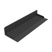 Sink Edge Protector Guard with 5mm Thick Silicone for Splash Protection and Water Drainage in Kitchen or Bathroom gray black