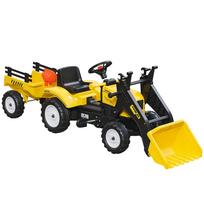 Kids Pedal Go Kart Excavator-Yellow 167 x 41 x 52 cm geltona