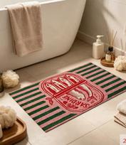 Sardine Can Stripes Pattern Bathroom Floor Mat Front Door Welcome Mat for Bathroom and Kitchen Antislip Entrance Floor Carpets 40cm x 60cm yellow