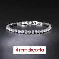 Hip Hop ledinis 3/4/5mm kristalinis teniso apyrankė vyrams Homme Madinga Punk cirkonio grandinėlė ant rankos Streetwear papuošalai 17cm gray