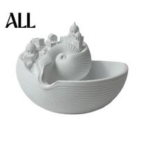 Mediterranean Style Bowl Conch Storage Bowl, Desk Decorative Tray, Exquisite Greek Santorini Home Decor Island Charm for Keys Jewelry Coins white