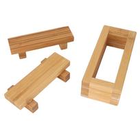 Wooden Sushi Press Mold DIY Rectangular Odorless Portable Rice Mold Box for Cooking brown