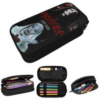 Lady Gaga Mayhem Album Pencil Case for Boy Girl School Pen Box Pencil Bag Stationery Supplies Pen Holder Bag 21x10.5x5cm gray