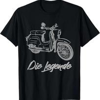 The Legend Moped Simson Swallow Kr51 T Shirt Vintage Stretched Fashion Slightly Casual Breathable Streetwear Homme 4XL gray