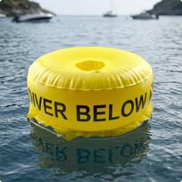Freediving Buoy PVC Shiny Finish Sports Gear for Freedivers, Divers, Sea Marking yellow