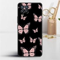 Case For Realme 8 C21y GT Neo 2 3 8i C21 7 C11 6 C12 C35 C3 GT 9 Pro C12 Silicone TPU Phone Cover Beauty Pink Butterfly Realme GT Neo3 beige
