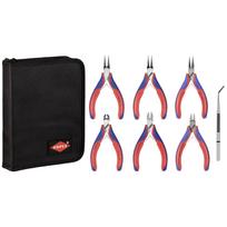 Elektronikos replių rinkinys KNIPEX 00 20 16 dėkle, 7 vnt.