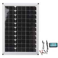 100W 18V Solar Panel Battery Charger Kit Monocrystalline Silicon Solar Panel with Dual USB black