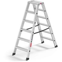 Dvipusės kopėčios Hailo Master D100, 2x6 pakopų, sidabrinės