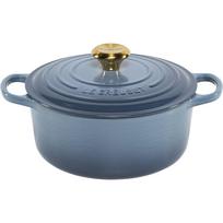 Le Creuset Signature apvalus ketaus puodas 24 cm 4,2 l, Chambray Blue