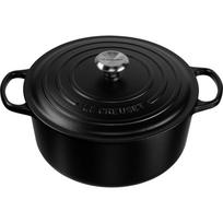 Ketaus puodas Le Creuset Signature apvalus 30 cm, 8.1 l, matinė juoda