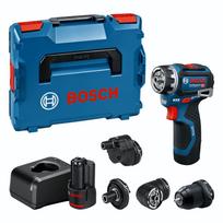 Akumuliatorinis gręžtuvas-suktuvas Bosch GSR 12V-32 FC su 2x2.0Ah akumuliatoriais ir FlexiClick priedais