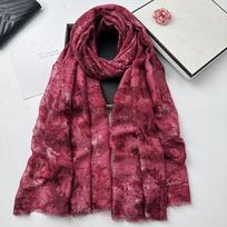 2025 Women's Winter Casual Tie-Dye Viscose Shawls Scarf - Thick Breathable Ombre Gradient Oil Painting, Non-Elastic Soft Fabric black