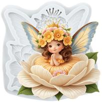 Flower Fairy Silicone Molds Butterfly Fairy Fondant Mold Cake Decorating Tools Cupcake Topper Chocolate Candy Craft Gum Paste Polymer Clay pilka spalva