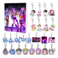 Anime Christmas Countdown Box 24-Day Advent Calendar with Acrylic Pendant Toys E gray