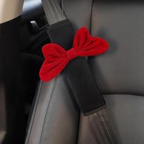 Raudonas lankas automobilio interjeras, kaklo pagalvė, galvos atrama automobilio saugos diržo pečių dangtelis vairo dangtelis mielas moteriškas automobilio papuošimas black