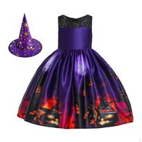 Žavingas burtininkės kostiumas - Magiška suknelė Helovino Cosplay ir Role Play Height 130cm purple