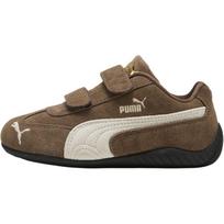 Puma Speedcat Millennium Replica Gold Foil Racing Style Comfortable Fit Low Top Casual Shoes Kids sneaker Brown 405960-24 35 gray