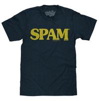 SPAM Logo Mens T Shirt Navy Blue L black