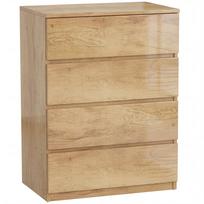Komoda 4 stalčiai sandėliavimo baldai be rankenėlių minimalistinis dizainas 60 x 40 x 80 cm natūralus 60 x 40 x 80 cm