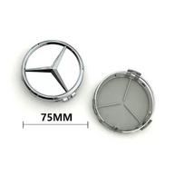 75 mm 4 vnt. automobilio ratlankio centrinio dangtelio pakeitimo ženklelis, tinkantis Mercedes Benz W203 W205 W204 W221 W222 W220 W212 W211 W210 W gray
