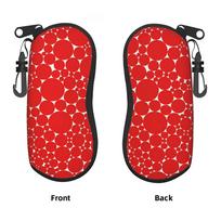 Yayoi Kusama Red Dots Glasses Case Male Female  Sunglasses Pouch Fashion Portable Eyewear Storage Travel Eyeglass Protector One Size red