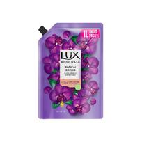 LUX, Black Orchid & Juniper Oil Bodywash, Refill Pack, 1 ltr, for Soft and Glowing Skin, with Glycerin, Long Lasting Fragrance, Paraben Free, for pink