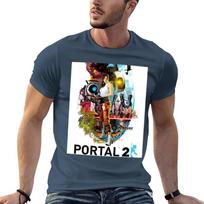 Portal 2 Poster Tshirt Unisex T Shirt Designer T Shirts For Unisex Cotton Cotton Tshirt 100 Tshirt 4XL black