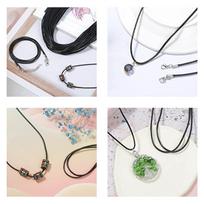 20Pcs Waxed Finish Waxed Necklace Cord Adjustable Length Leather Necklace String  For Pendants
