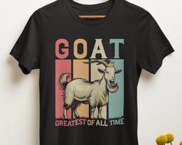 Goat Greatest of All Time Shirt, Funny G.O.A.T Gifts, Presents for Goat Lovers, Funny Best Ever Dad Gifts, The Goat Unisex Tshirt Tee M beige