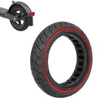 1PCS 8.5 Inch Solid Tire 8 1/2x2 Honeycomb Tires for Electric Scooter 50/75 6.1 Front and Rear Replacement Off Road Tire with 2 Steel Levers raudona