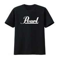 Pearl Drums Logo T Shirt Black White Rock Your Style with Iconic Vintage Unisex Soft Homme Unisex and Women  Summer New T Shirt S blue