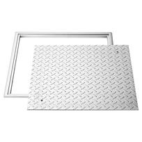 VEVOR šulinio dangtis su rėmu, 600 x 600 mm kvadratinis septiko dangtis su pagrindu 60 x 60 x 0.3 cm
