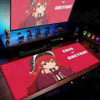 HD Printing Rubber Computer Keyboard Desktop Mat Mushoku Tensei Jobless Reincarnation Anime Eris Greyrat Mousepad XXL Office Rug 30cmx60cm gray