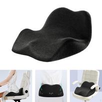 Memory Foam Cushion Seat Breathable Support for Office Chair,Chair Pad Hip Coccyx black