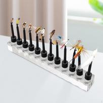 12 Pieces Fishing Lure Display Clips Hackle Pliers Alloy Holder Racks Organizer for Collection gray